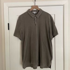 James Perse Gray Polo Shirt Relaxed Fit